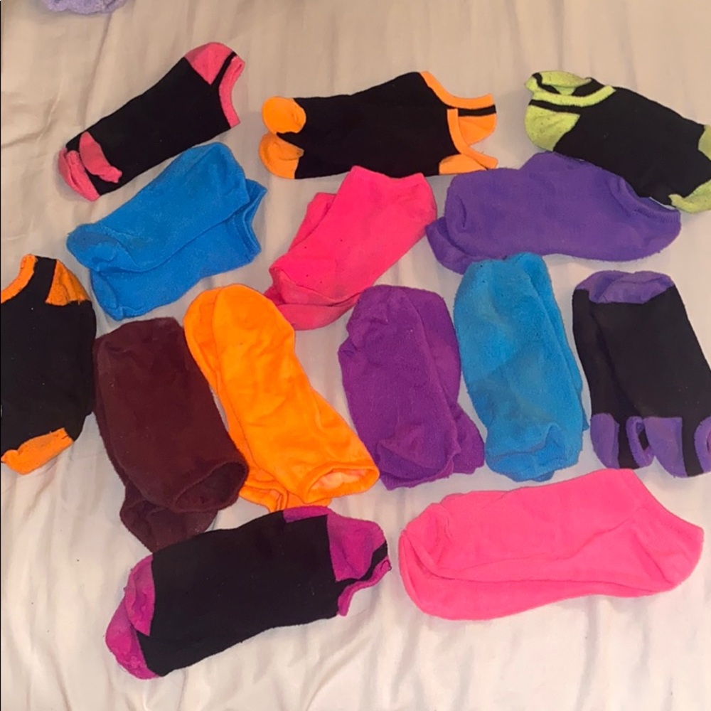 14 PAIRS COLORFUL NEON SOCKS